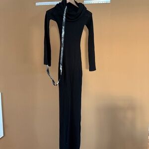 A chic black maxi dress